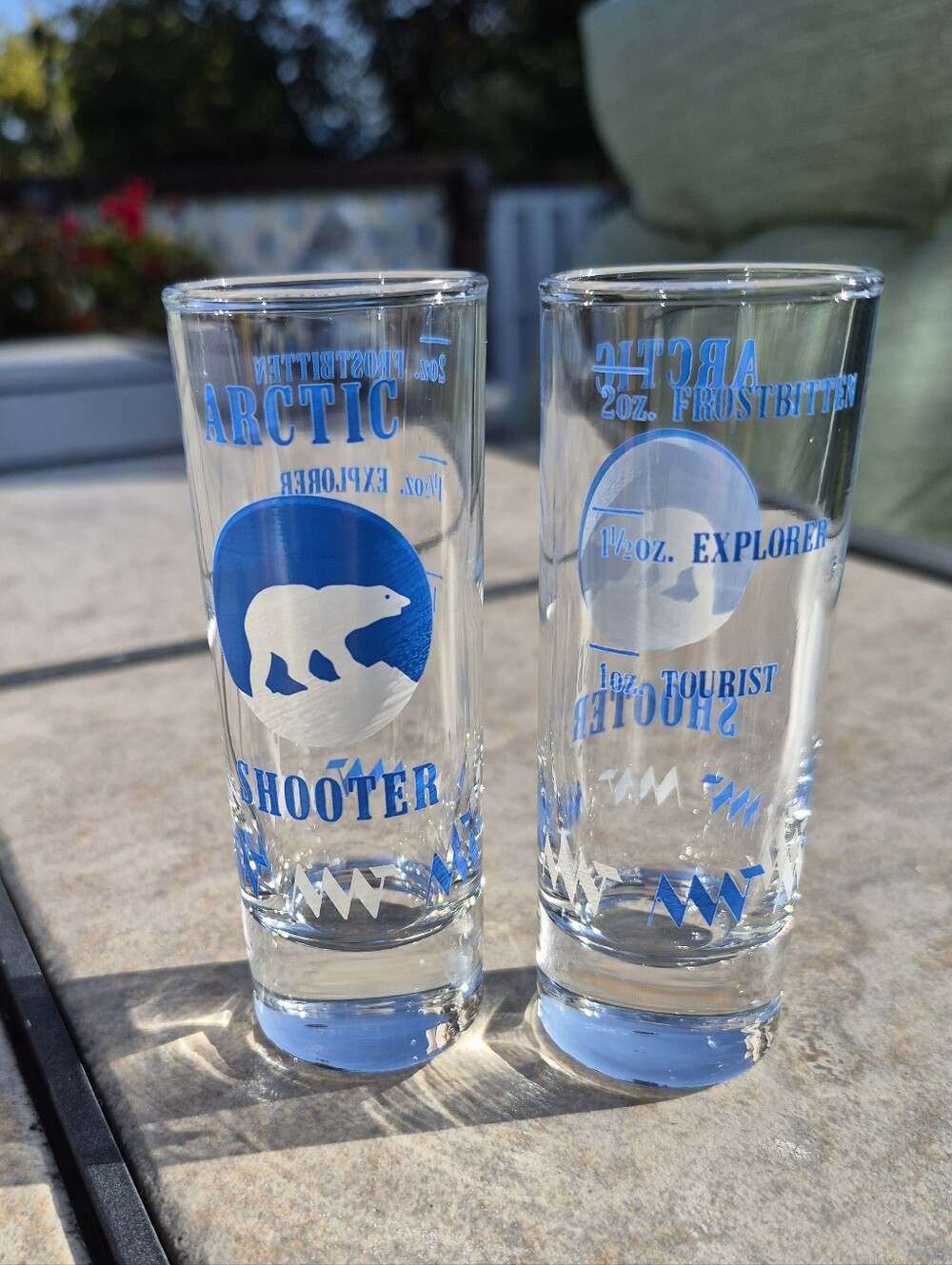 Vintage Arctic Shooter Blue Polar Bear Shot Glass